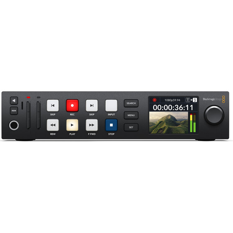 Blackmagic HyperDeck Studio HD Plus front panel