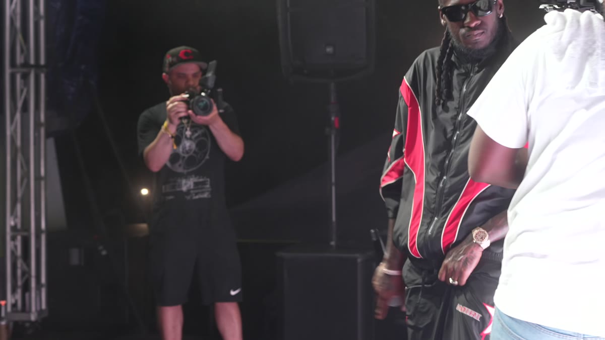 Camera operator using a Sony a7 IV during a live performance